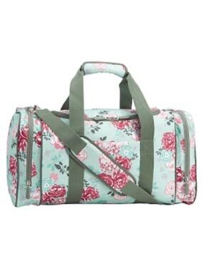 Pottery Barn Teen Floral Convertible Duffel - Mint & Pink